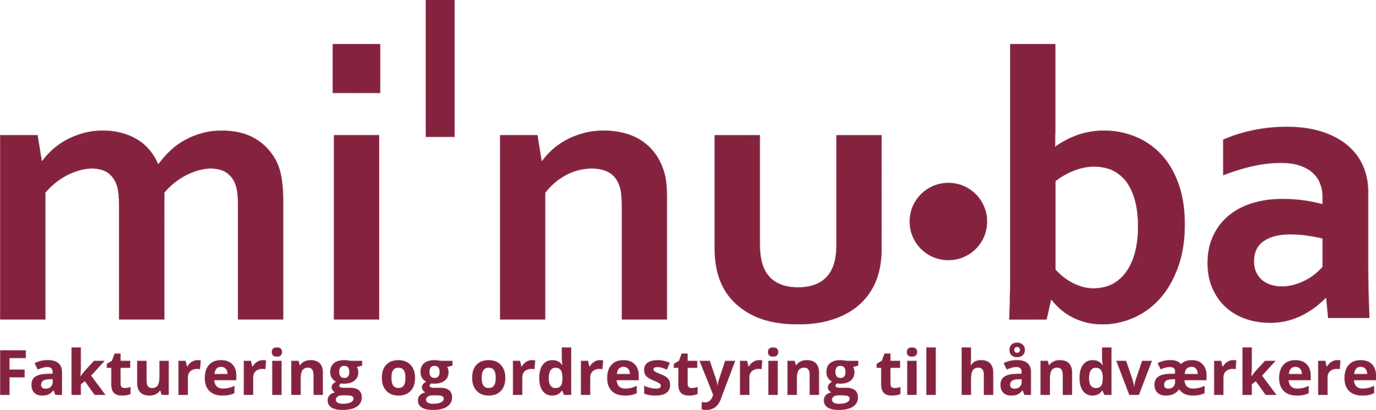 Minuba Corporate logo (Bordeaux with text)